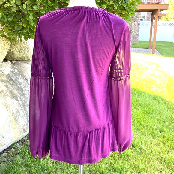 WHBM Long Sleeve Embroidered Top - Picture 9 of 16